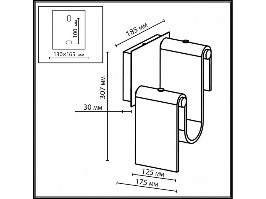 Накладной светильник Odeon Light Flow 5105/11WL