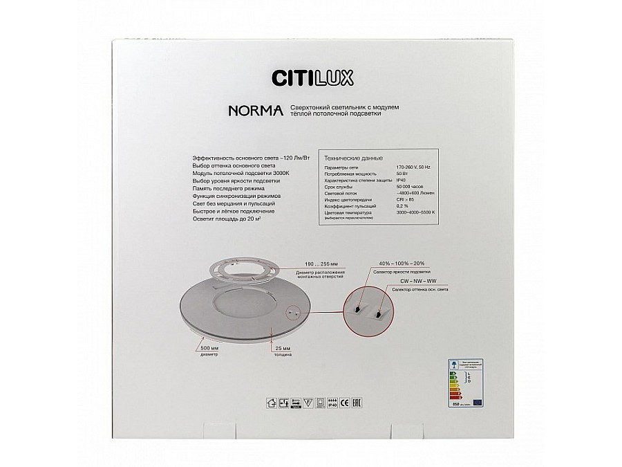 Накладной светильник Citilux Norma CL748500