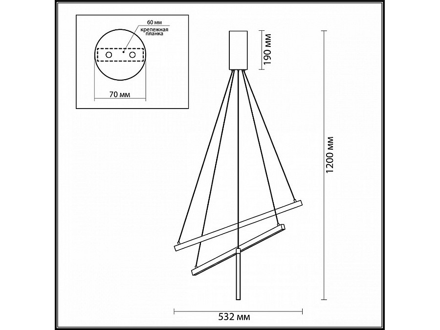 Подвесной светильник Odeon Light Cometa 3860/39B