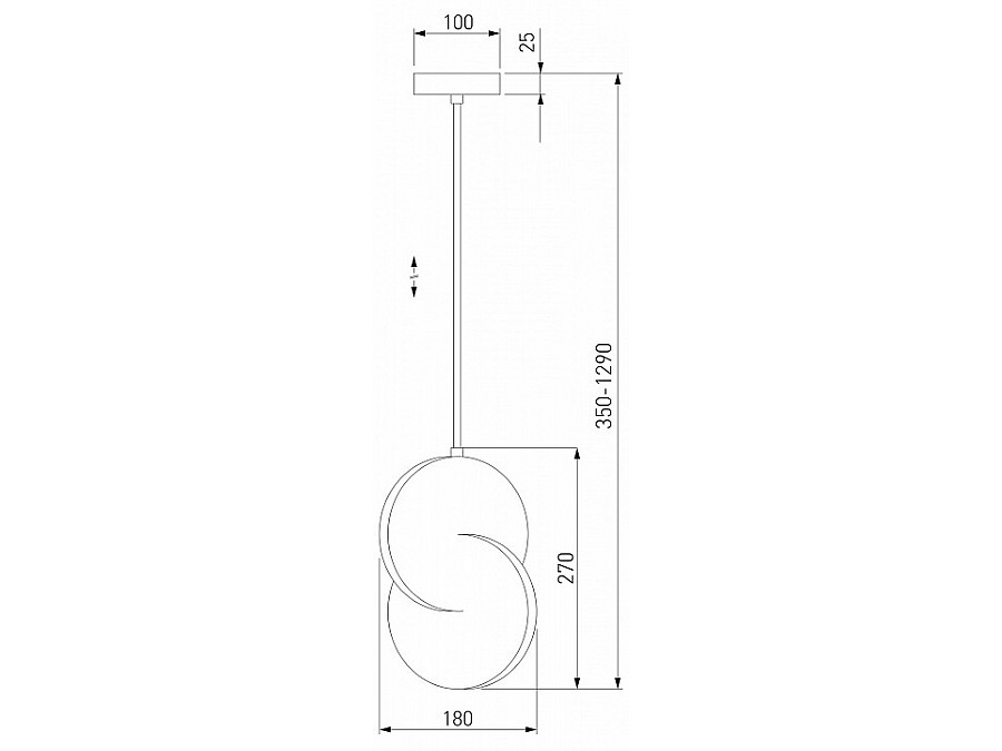 Подвесной светильник Eurosvet Lang 50225/1 LED хром