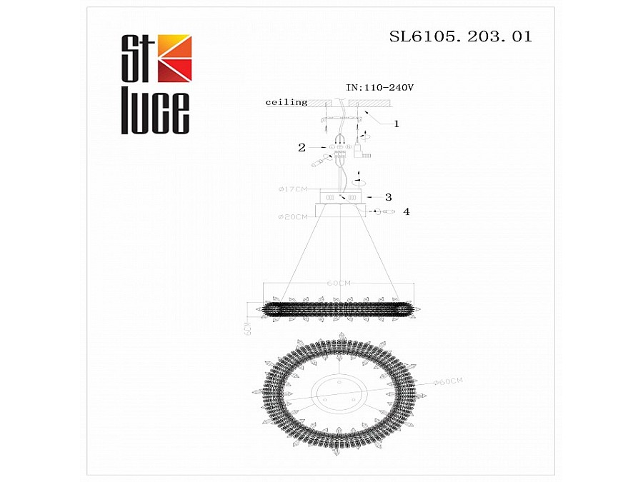 Подвесной светильник ST-Luce Lucchero SL6105.203.01