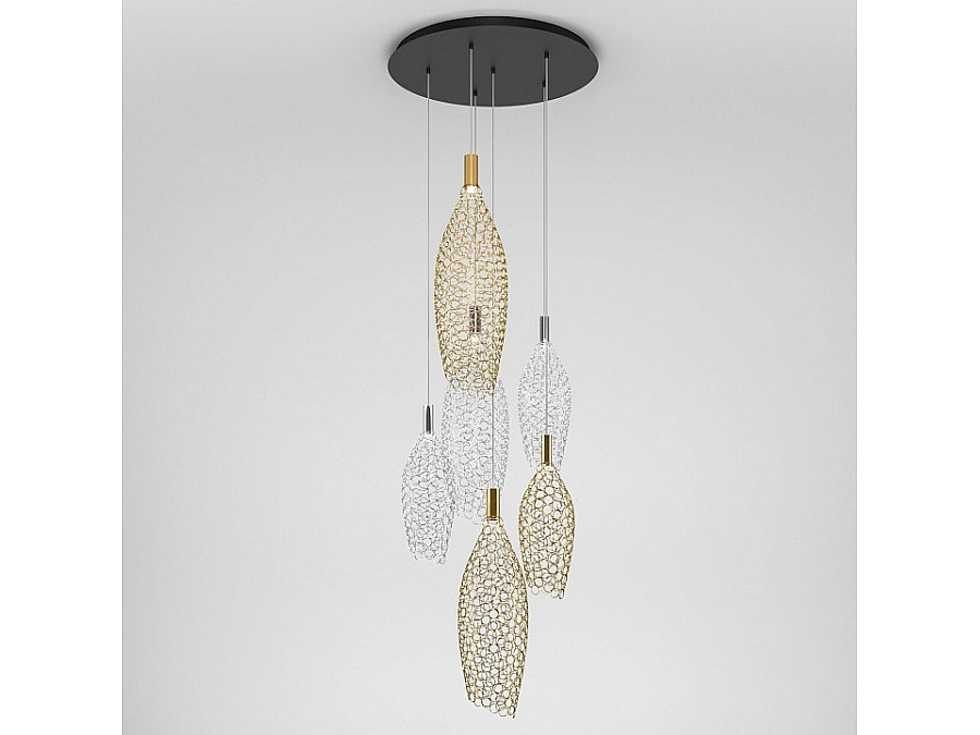 Подвесной светильник Eurosvet Ruche 90352/6 золото/хром