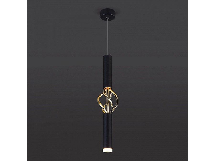 Подвесной светильник Eurosvet Lance 50191/1 LED черный/золото