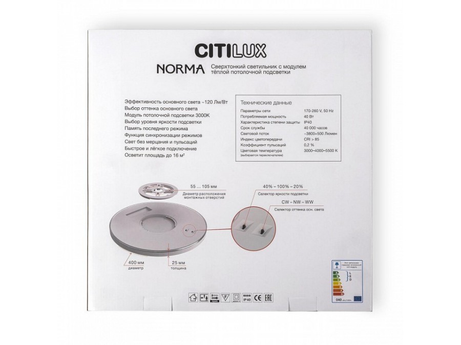 Накладной светильник Citilux Norma CL748400
