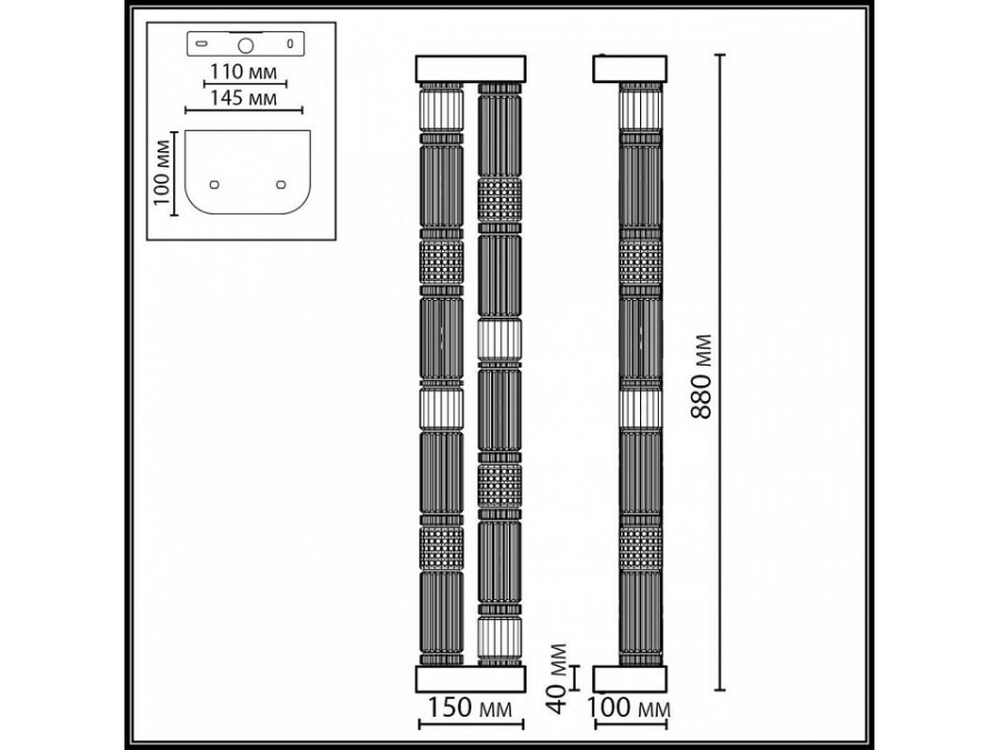 Накладной светильник Odeon Light COLLIER 5456/60WL