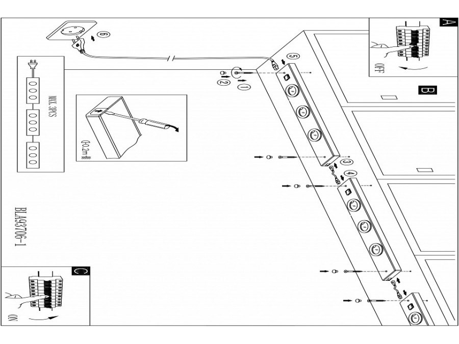 Накладной светильник Eglo Kob Led 93707