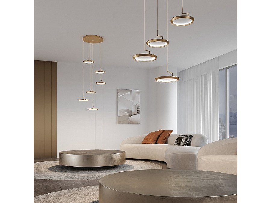 Подвесной светильник Eurosvet Crespella 90034/6 золото