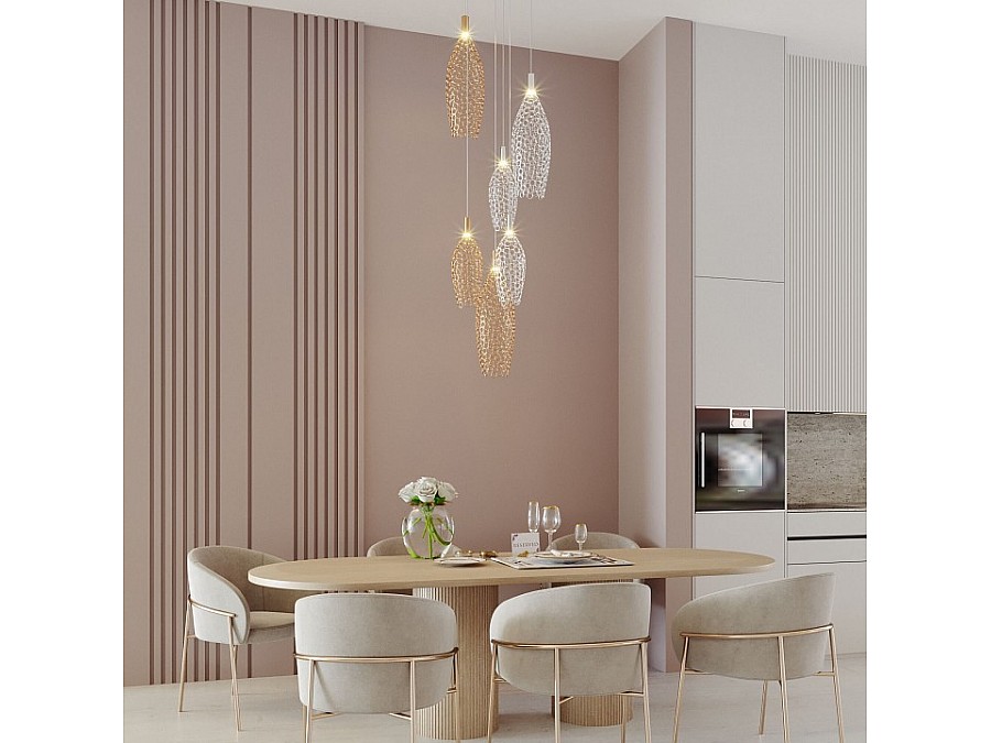 Подвесной светильник Eurosvet Ruche 90352/6 золото/хром