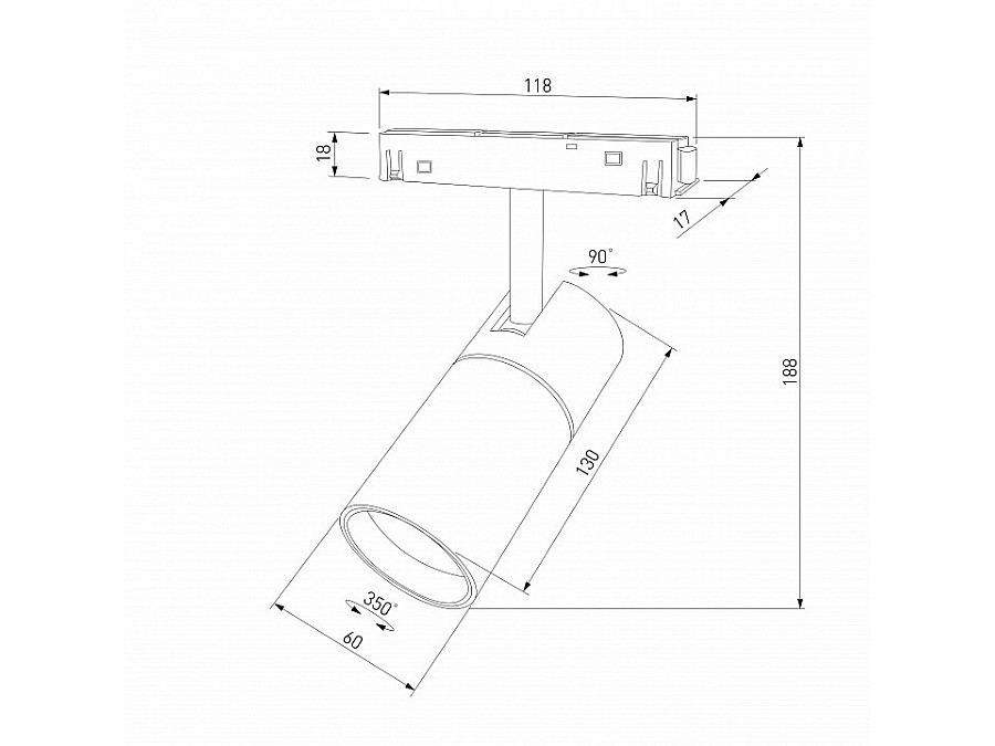 Светильник на штанге Elektrostandard Slim Magnetic a069471