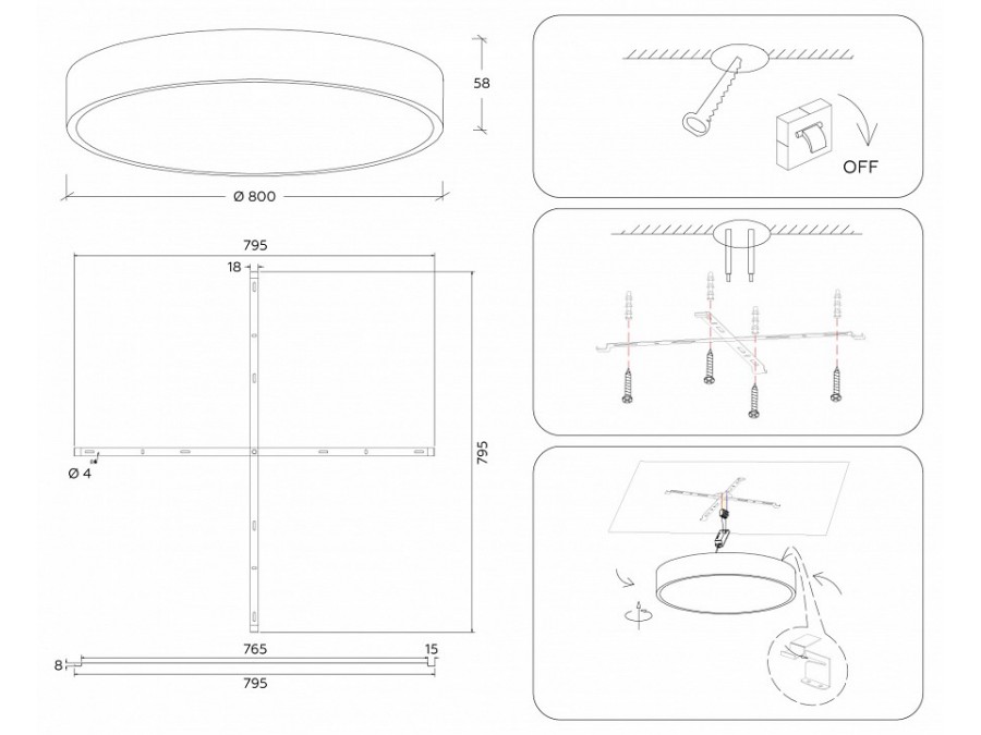Накладной светильник Ambrella Light FV FV5542
