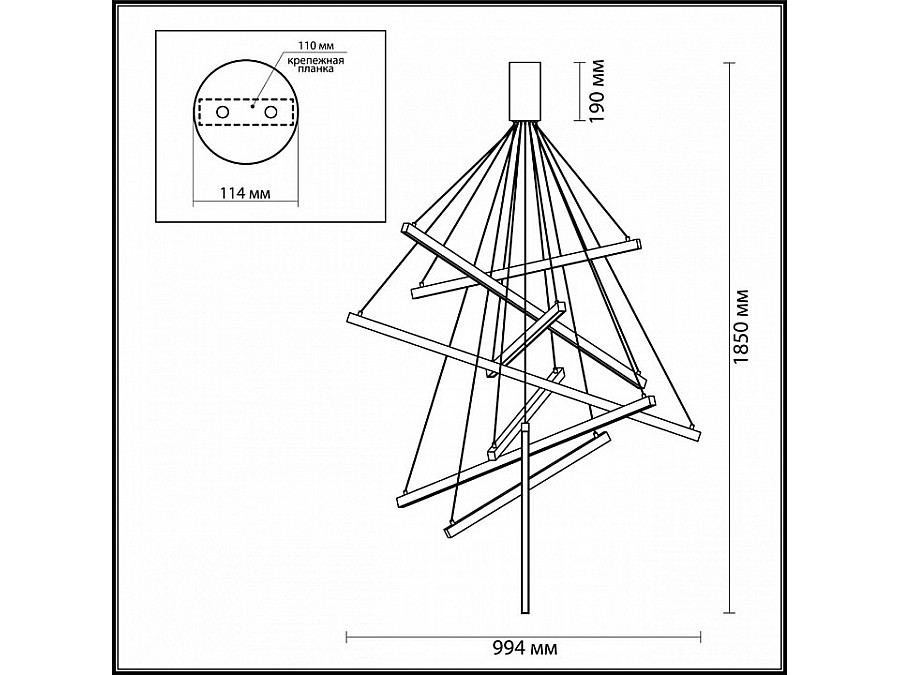 Подвесной светильник Odeon Light Cometa 3860/96B