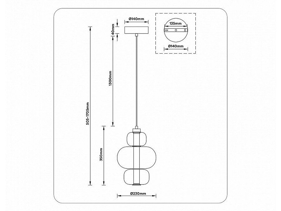 Подвесной светильник Ambrella Light LH LH11057