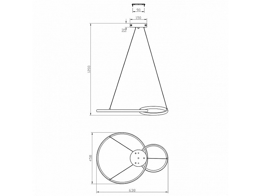 Подвесной светильник Escada Relation 10230/2LED White