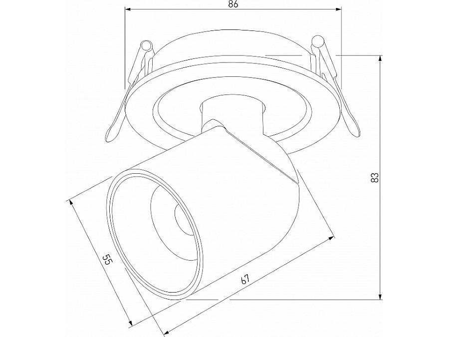 Встраиваемый светильник на штанге Elektrostandard Spot a065457