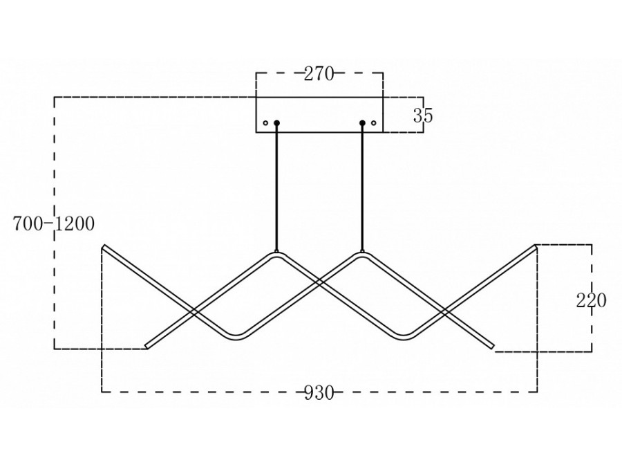 Подвесной светильник Escada Zigzag 10208/S LED