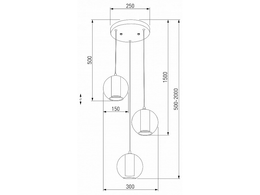 Подвесной светильник Eurosvet Cobble 50258/3 LED дымчатый/бирюзовый