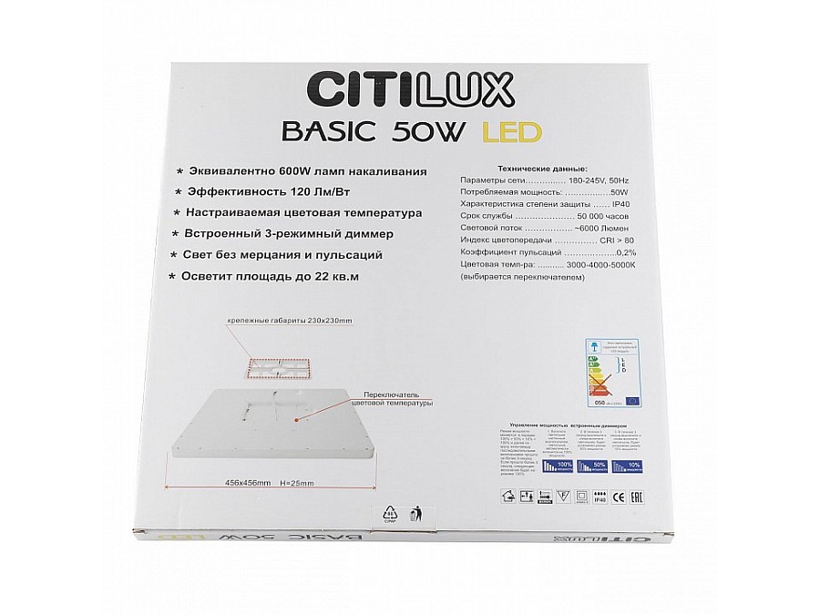 Накладной светильник Citilux Бейсик CL738K502V