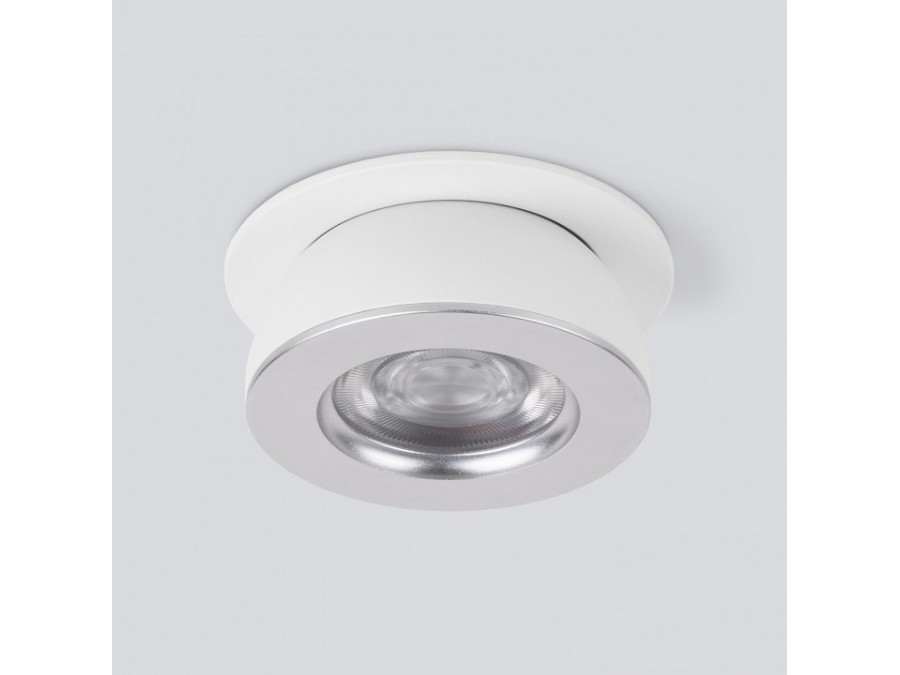 Встраиваемый светильник Elektrostandard Pruno Pruno белый/серебро 8W 4200К (25080/LED)