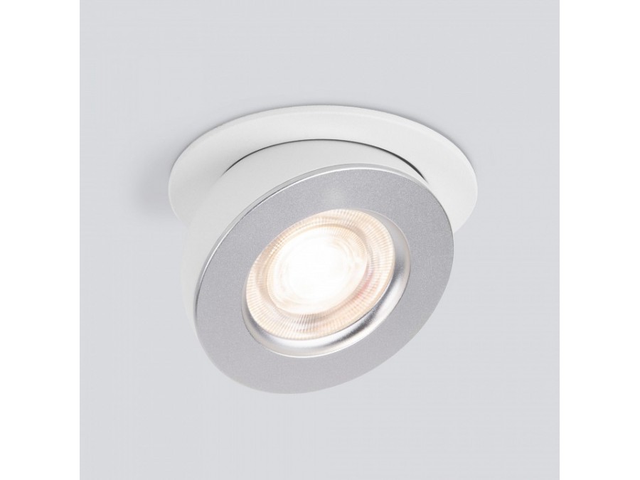 Встраиваемый светильник Elektrostandard Pruno Pruno белый/серебро 8W 4200К (25080/LED)