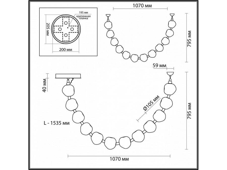 Подвесной светильник Odeon Light Jemstone 5085/48L