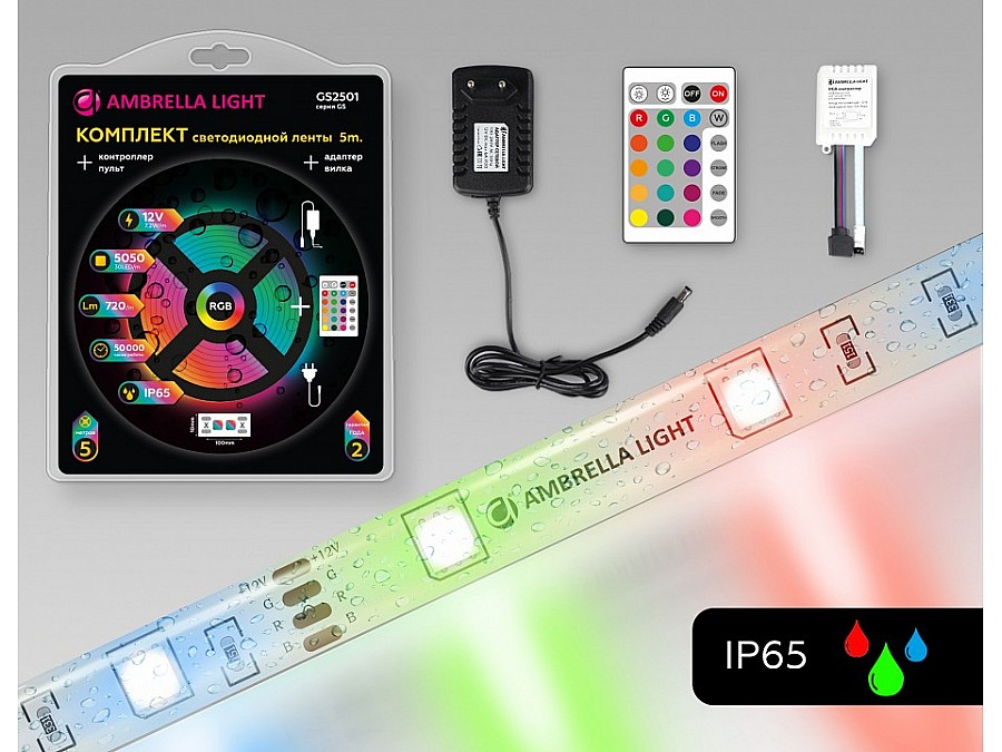 Комплект с лентой светодиодной Ambrella Light GS GS2501