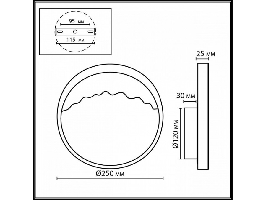 Накладной светильник Odeon Light VALLEY 7068/9WL