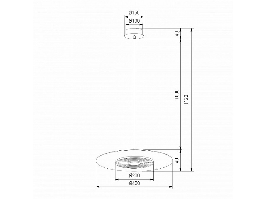Подвесной светильник Eurosvet Kontur 40030/1 LED черный