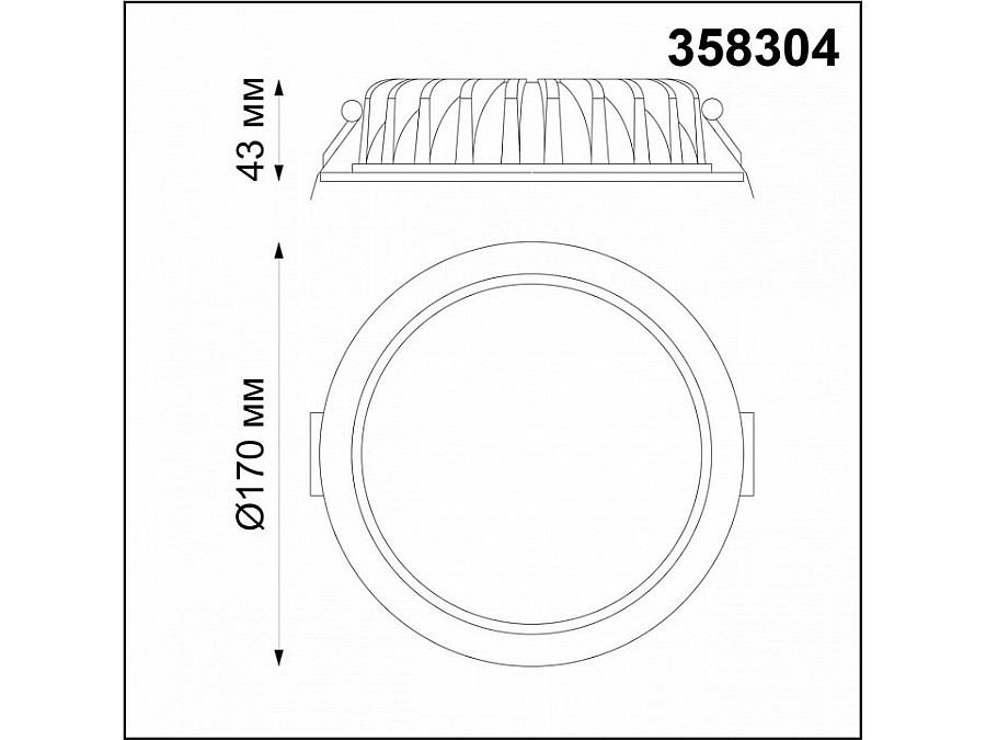 Встраиваемый светильник Novotech Drum 358304