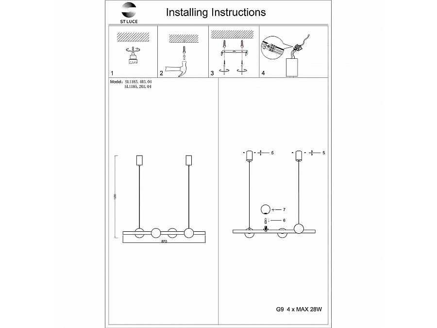 Подвесной светильник ST-Luce Asolo SL1185.403.04