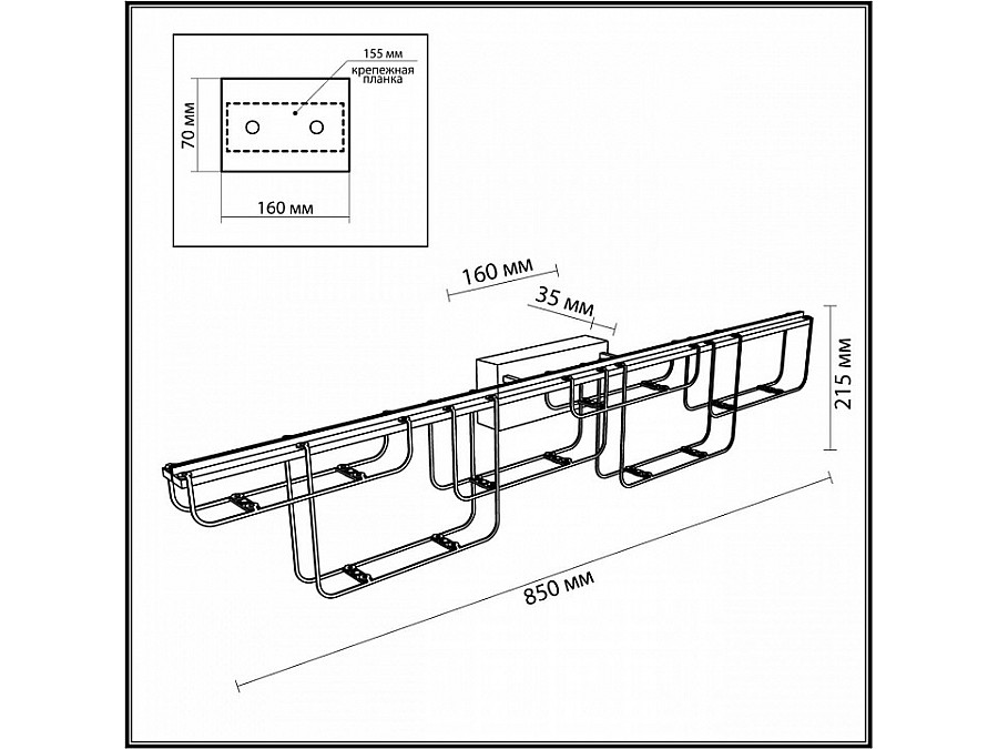 Накладной светильник Odeon Light ZAHA 7059/12WL