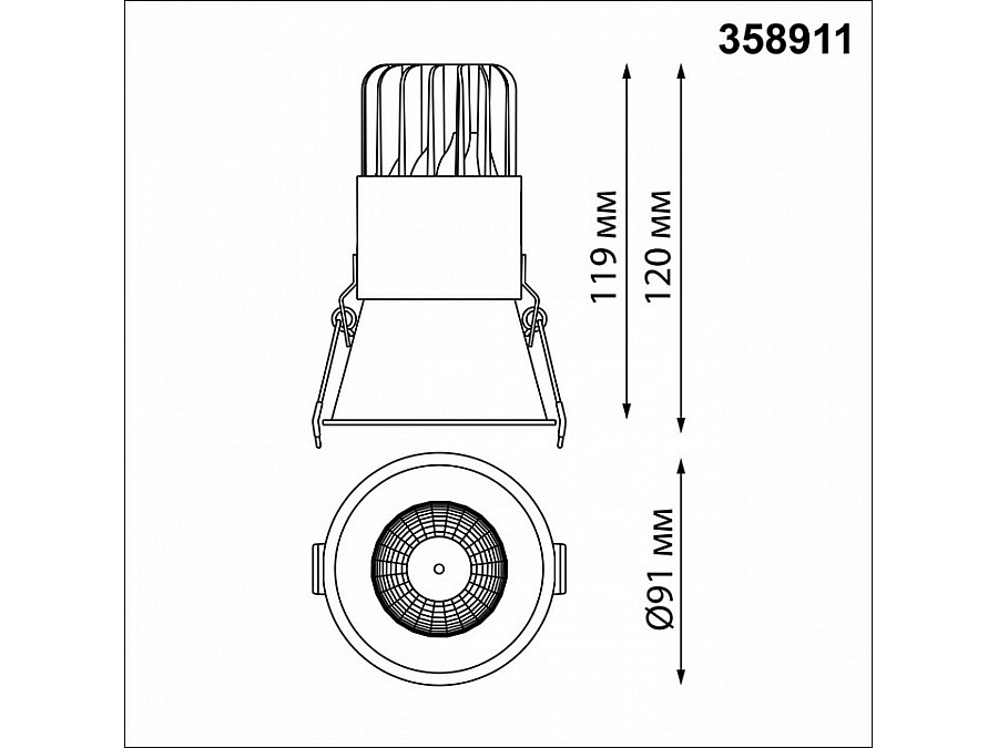 Встраиваемый светильник Novotech Lang 358911
