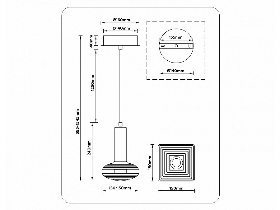Подвесной светильник Ambrella Light LH LH31001