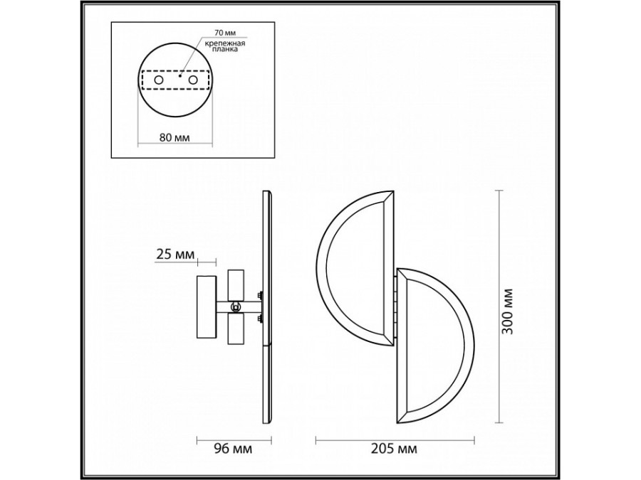 Накладной светильник Odeon Light Toscana 5447/2W