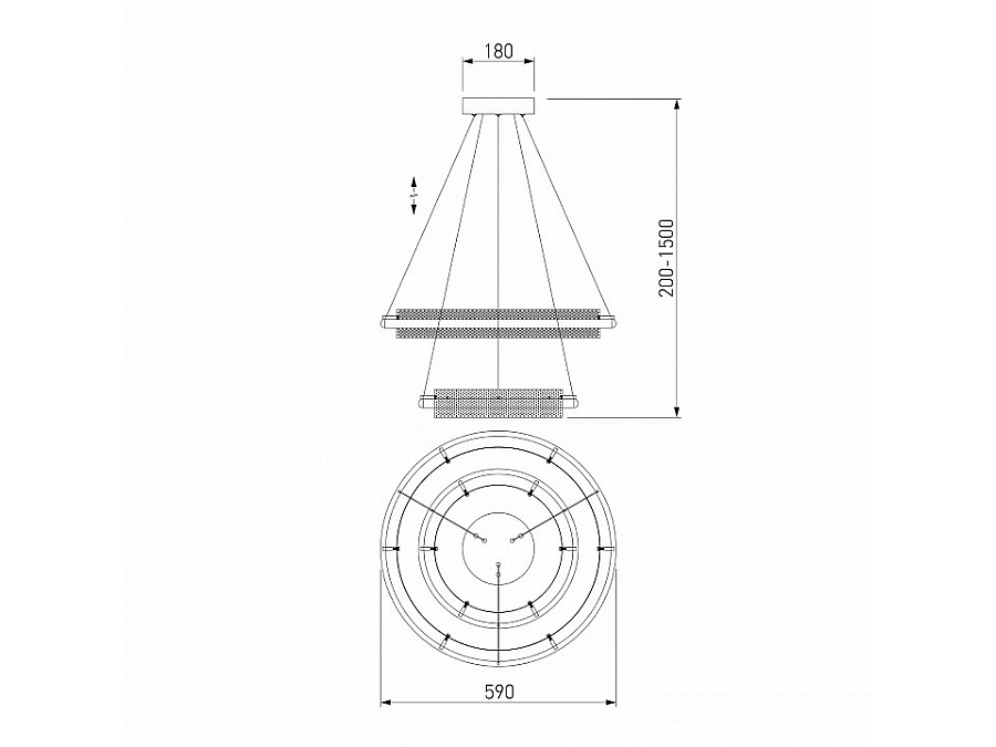 Подвесной светильник Eurosvet Imperio 90241/2 белый/ серебро Smart