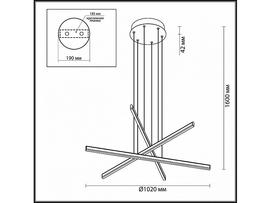 Подвесной светильник Odeon Light Rudy 3890/48L