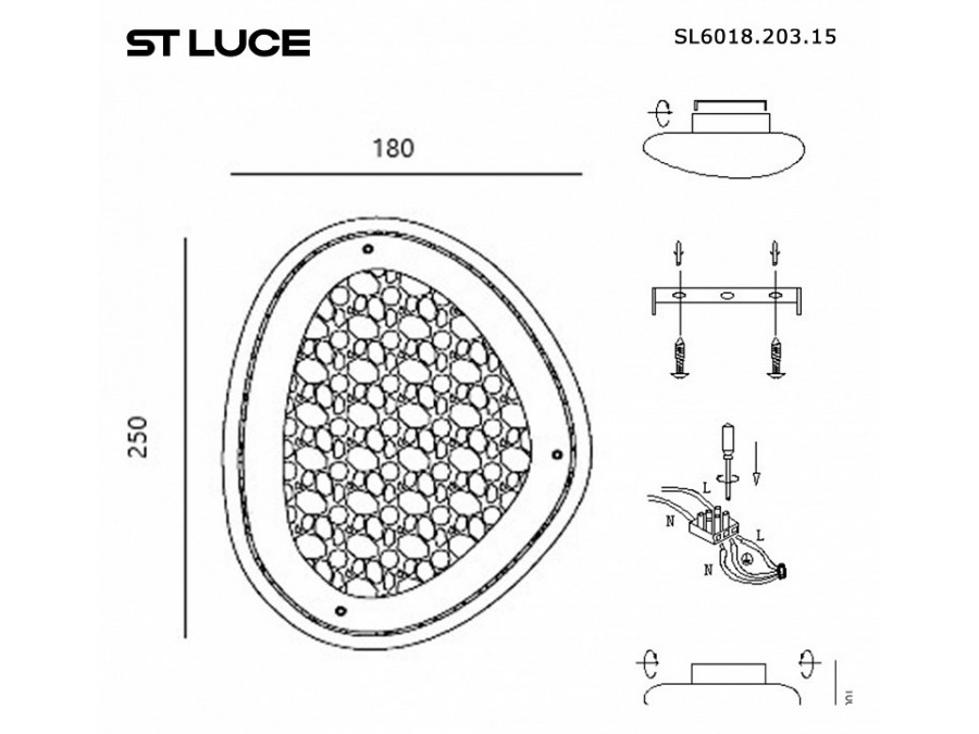 Накладной светильник ST-Luce Enigma SL6018.203.15