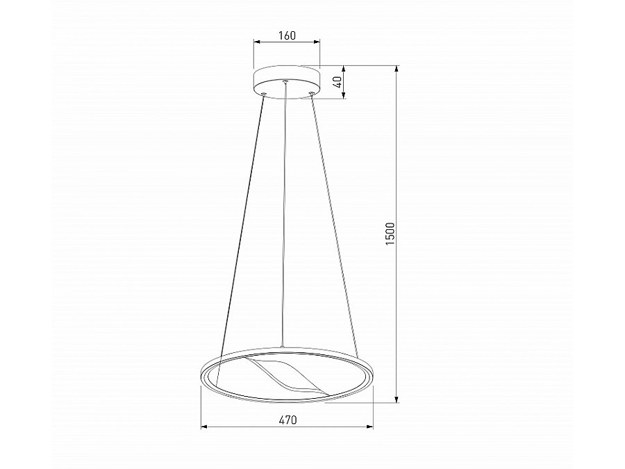 Подвесной светильник Eurosvet Occhio 40026/1 LED серый