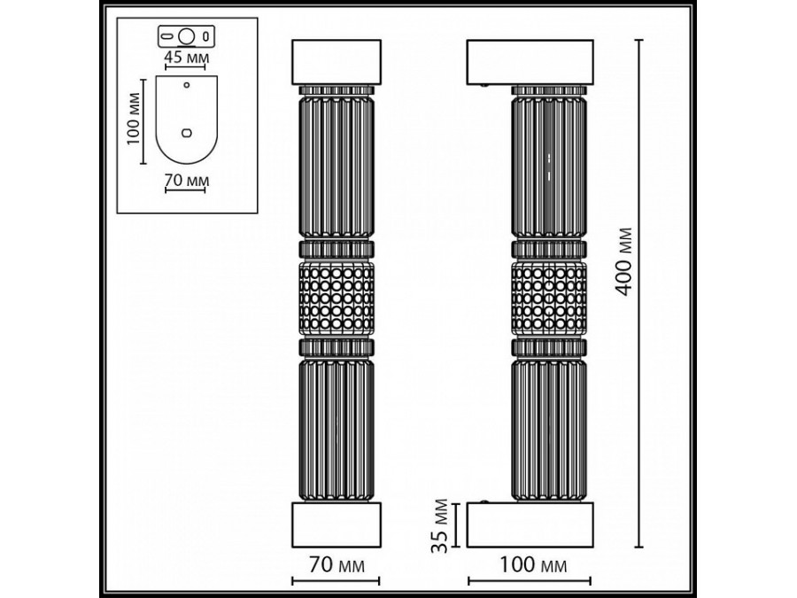 Накладной светильник Odeon Light COLLIER 5455/12WL