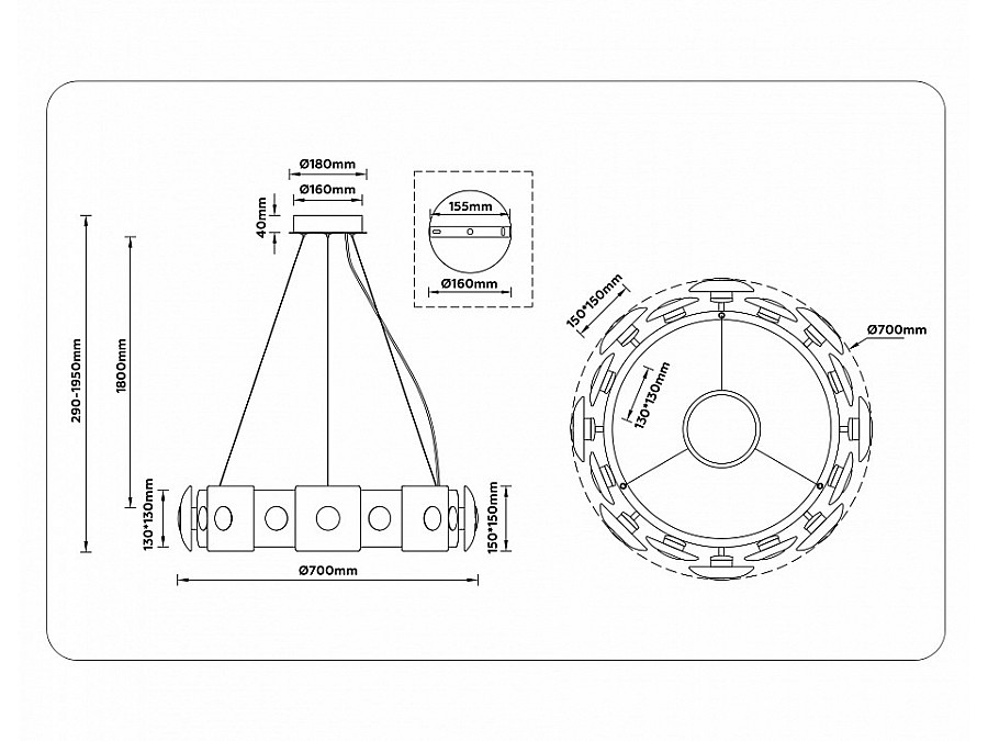 Подвесной светильник Ambrella Light LH LH31027