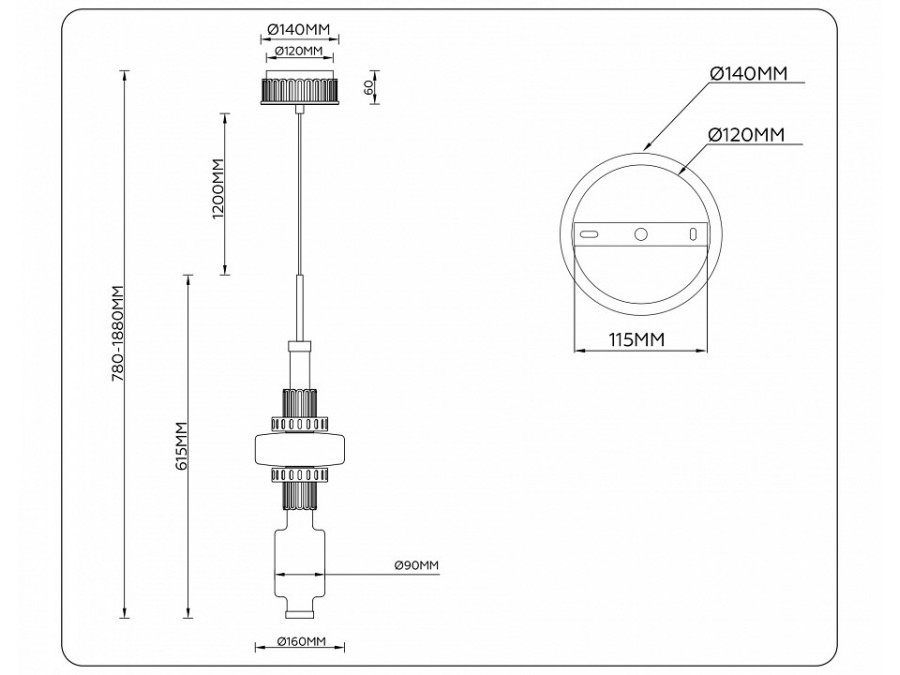 Подвесной светильник Ambrella Light LH LH53121
