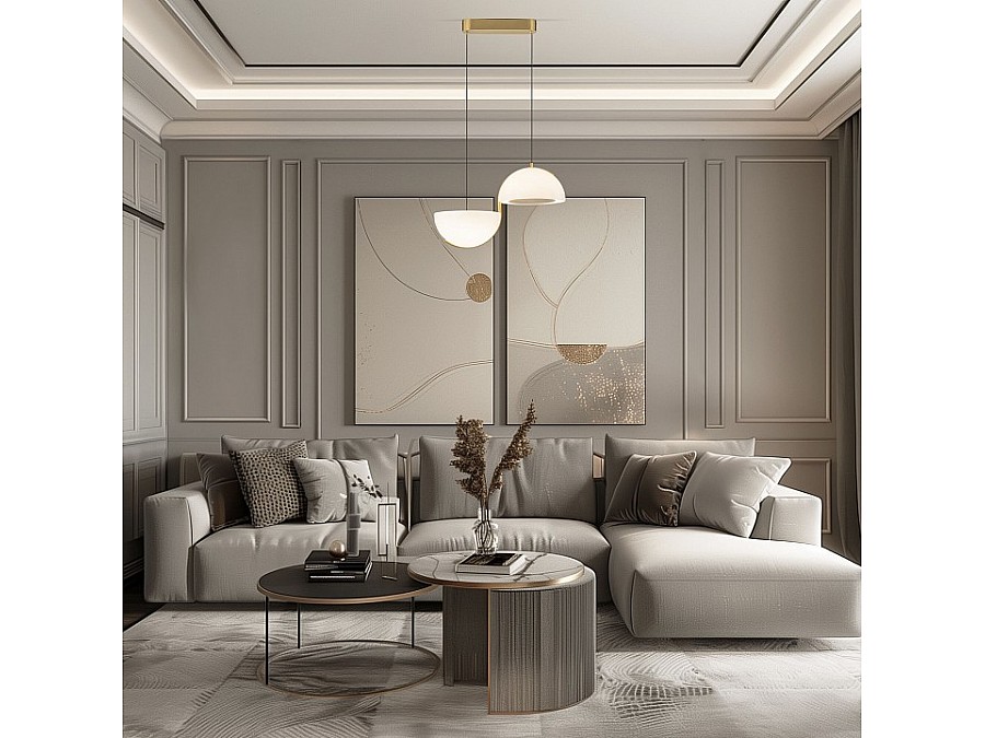 Подвесной светильник Eurosvet Emisfero 50083/2 LED золото