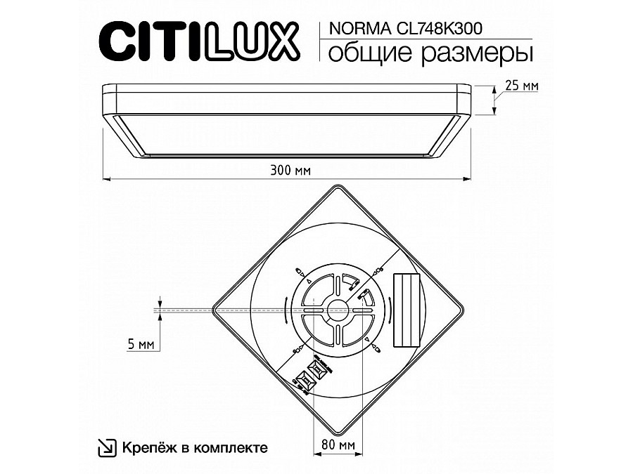 Накладной светильник Citilux Norma CL748K300