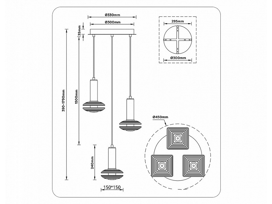 Подвесной светильник Ambrella Light LH LH31011