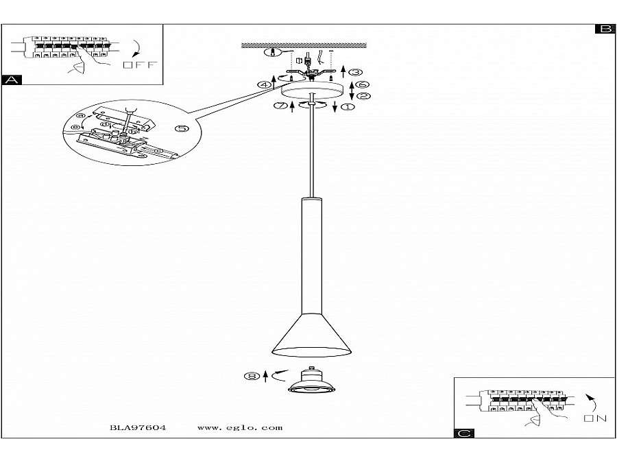 Подвесной светильник Eglo Cortaderas 97604