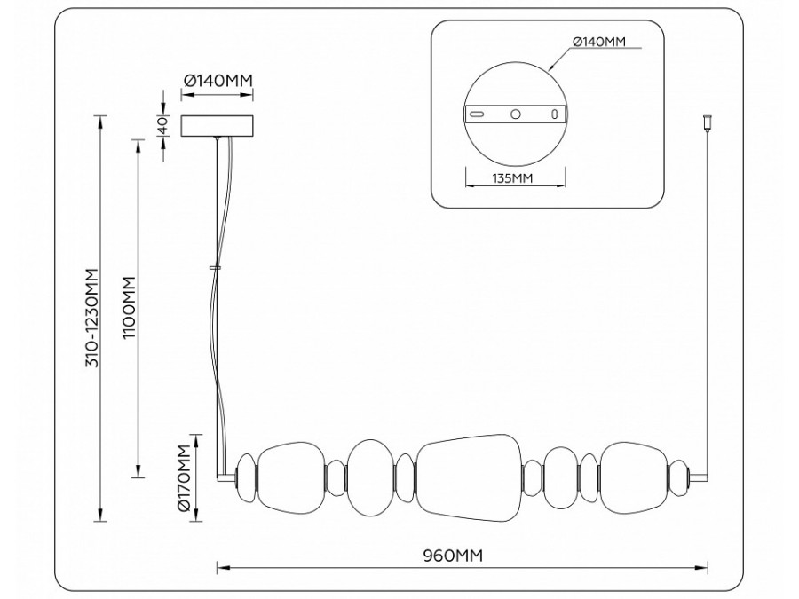 Подвесной светильник Ambrella Light LH LH53176