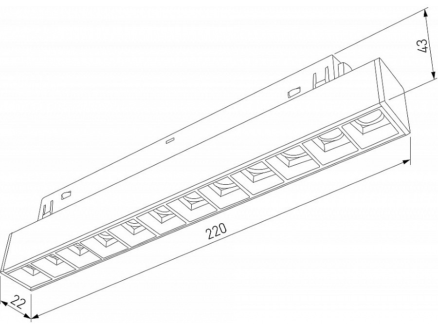 Встраиваемый светильник Elektrostandard Slim Magnetic a064529