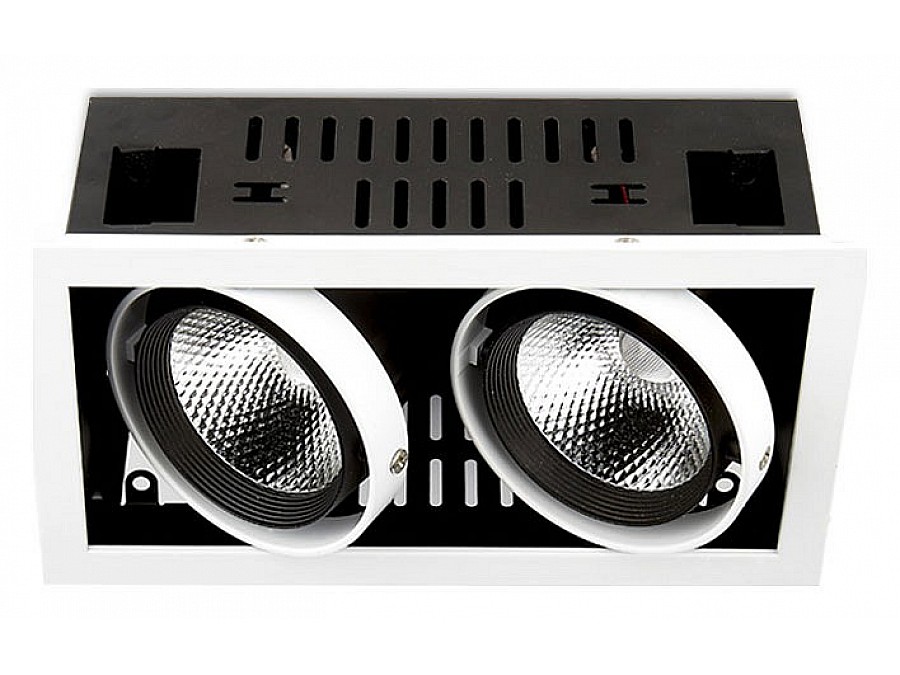 Встраиваемый светильник Ambrella T T812 BK/CH 2*12W 4200K