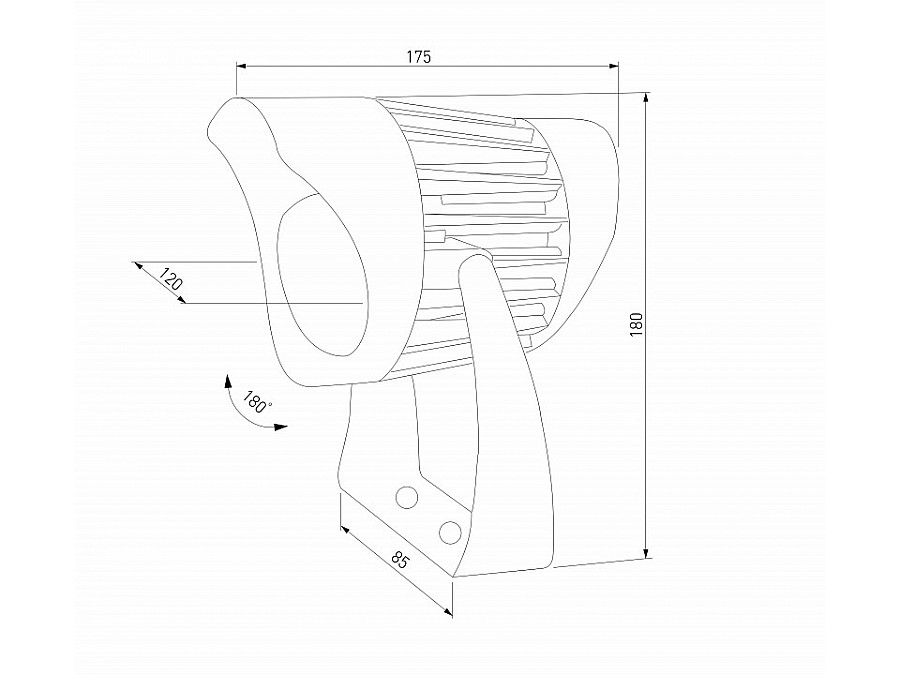 Настенный прожектор Elektrostandard Landscape 35186/S
