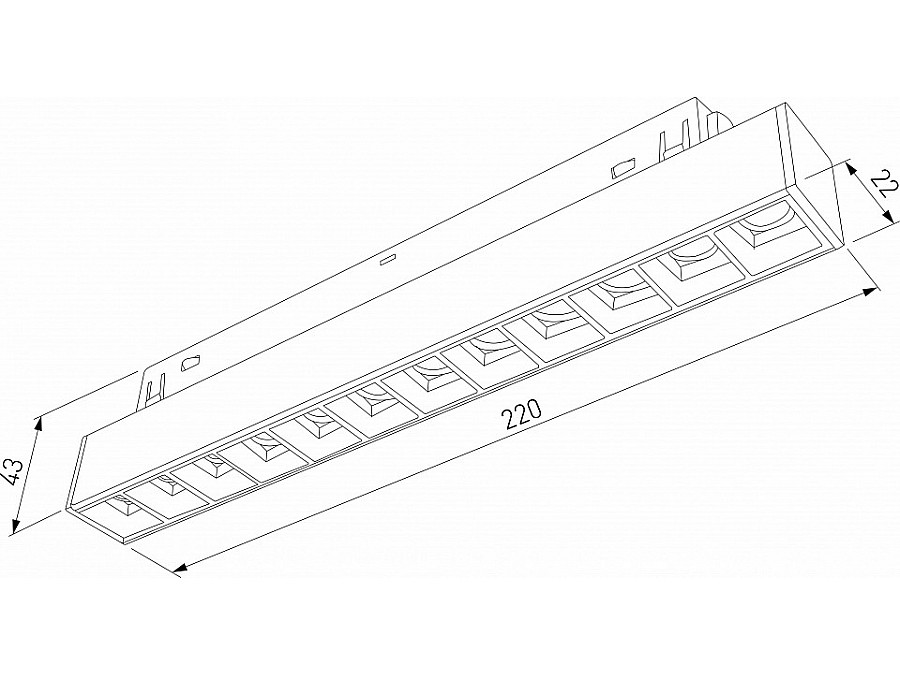 Встраиваемый светильник Elektrostandard Slim Magnetic a066584