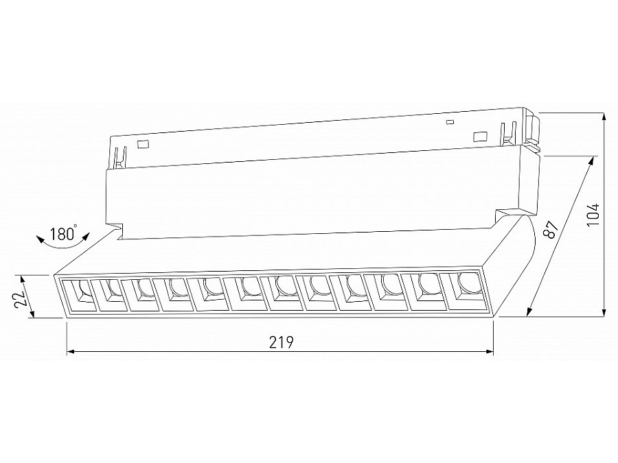 Накладной светильник Elektrostandard Slim Magnetic a067370